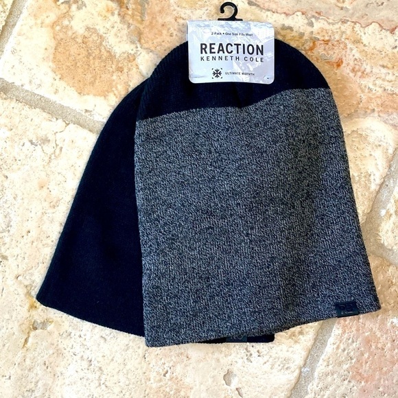 NWT Reaction Kenneth Cole Winter Hat Bundle Mens 2 hats warm soft unisex OS - Picture 2 of 4